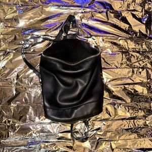 Faux Leather Mini Backpack Style Handbag